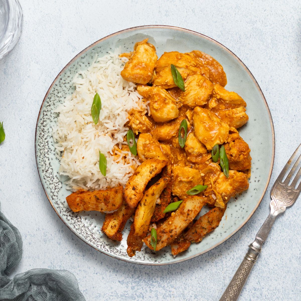 Chips And Rice Chicken Curry With Rice And Chips