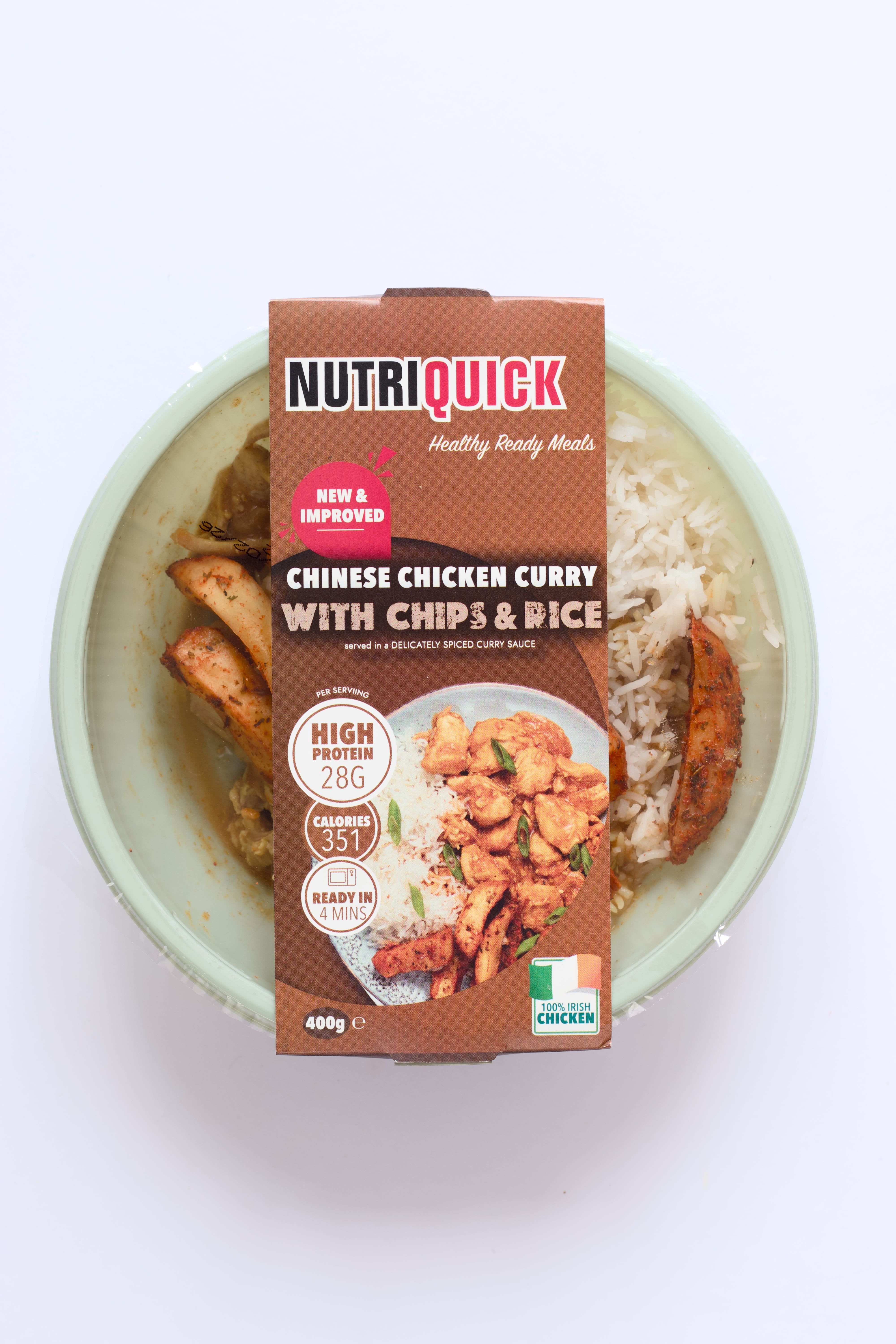 Chinese Chicken Curry with Chips & Rice